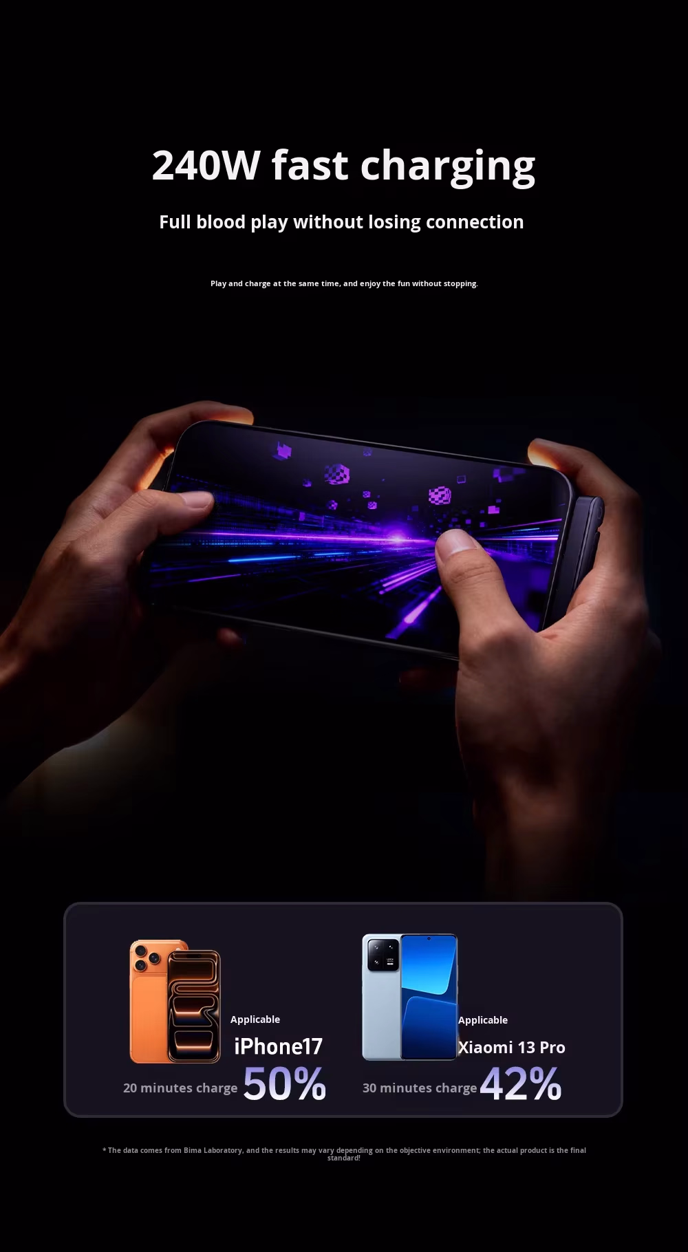 ⚡️240W Super Fast Charging📱Invisible Holder Charger Cable with Stand