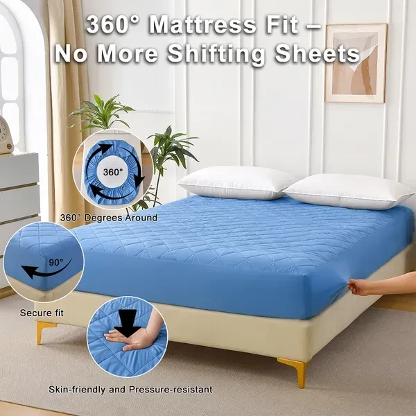 Ultrasonic 100% Waterproof Mattress Cover for Kids Adults