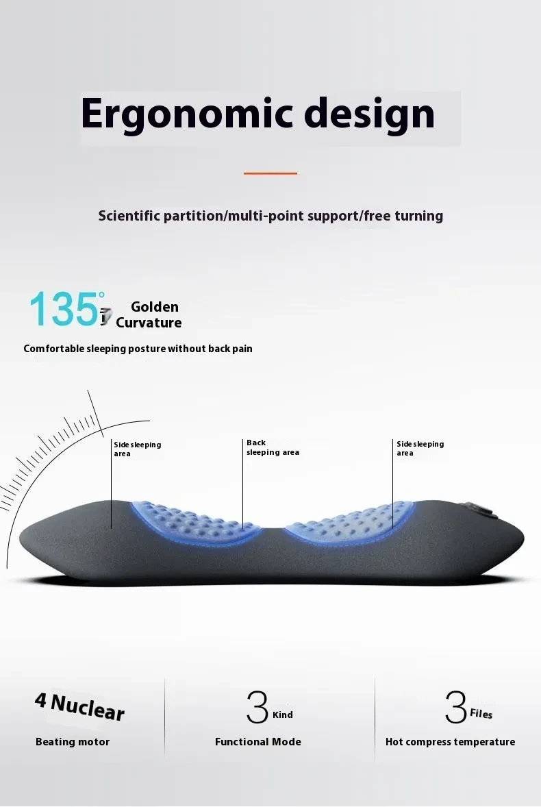 3 in 1 Electric Lumbar Support Pillow