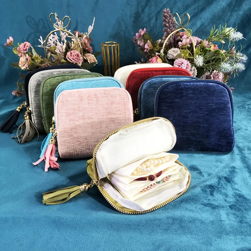 Velvet Travel Jewelry Case