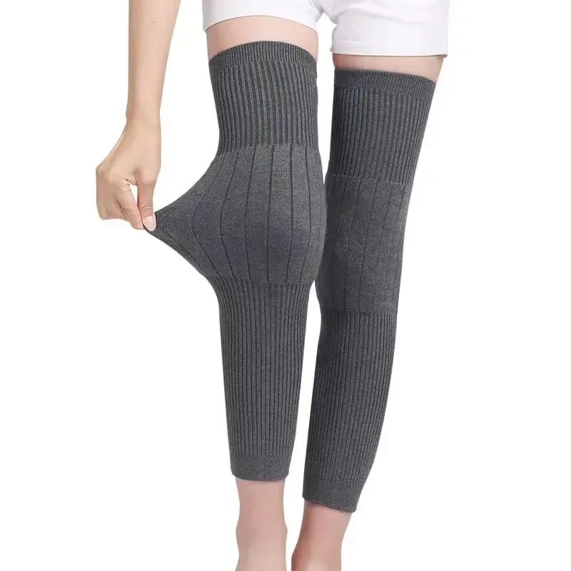 Knee-skin Fur Knee Pads Winter Warm Thickening Long Men and Women Leggings