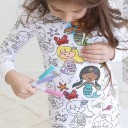 Kids Coloring Pajamas with Markers