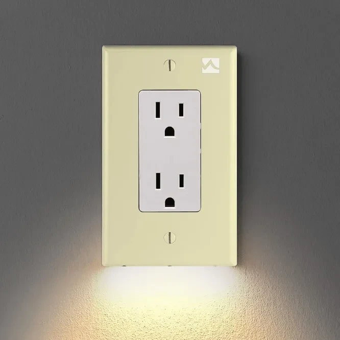 Outlet Wall Plate With Led Night Lights