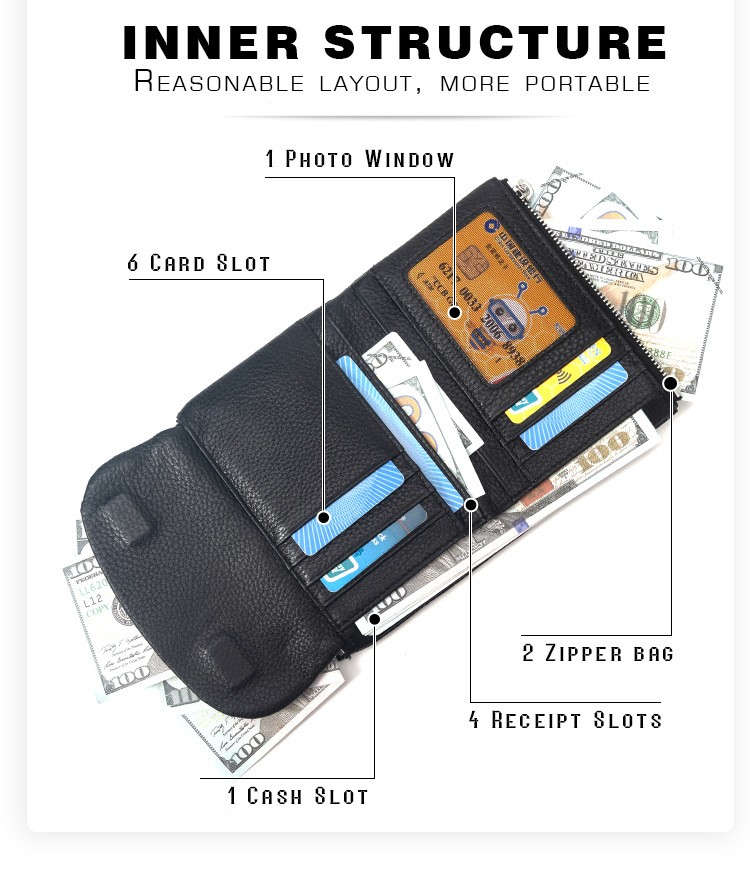 Unisex Pebble Leather Wallet