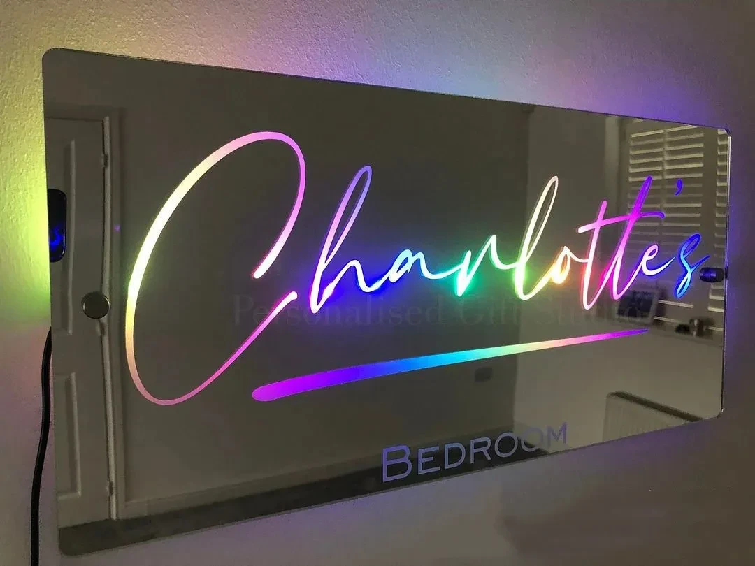 Personalized LED Name Mirror