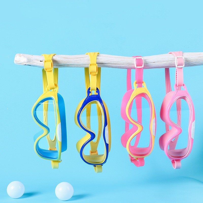 HD children's large frame waterproof and anti-fog swimming goggles