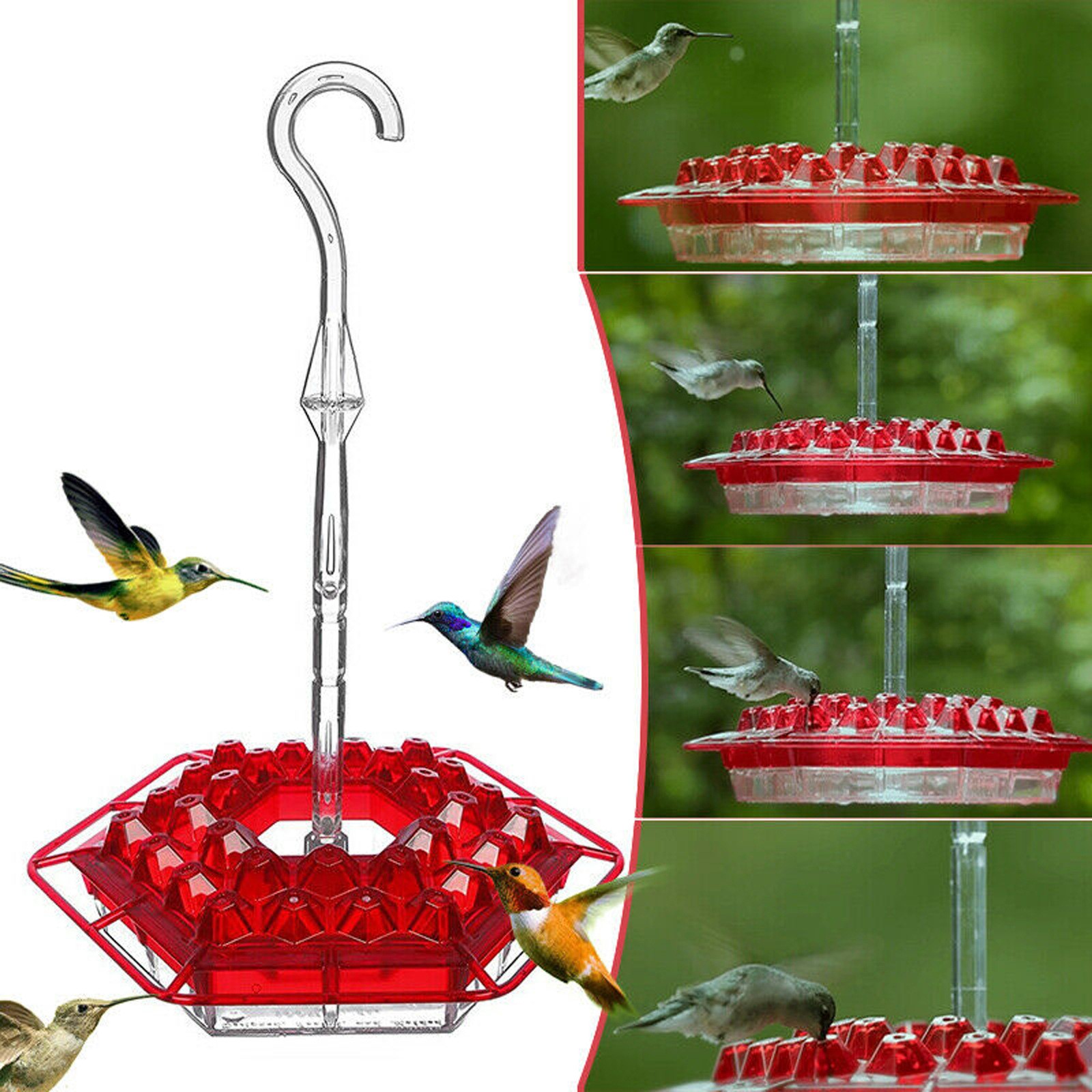 Decorative Hanging Hummingbird Feeder Bird Bath - Outdoor Bird Bathtub Shower Basin