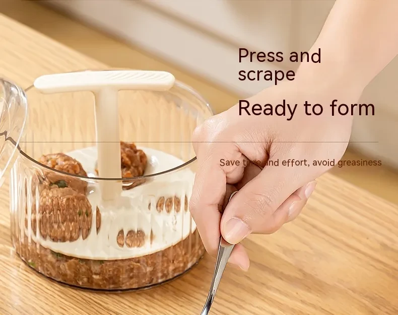 Translucent 5 Balls Meatball Maker