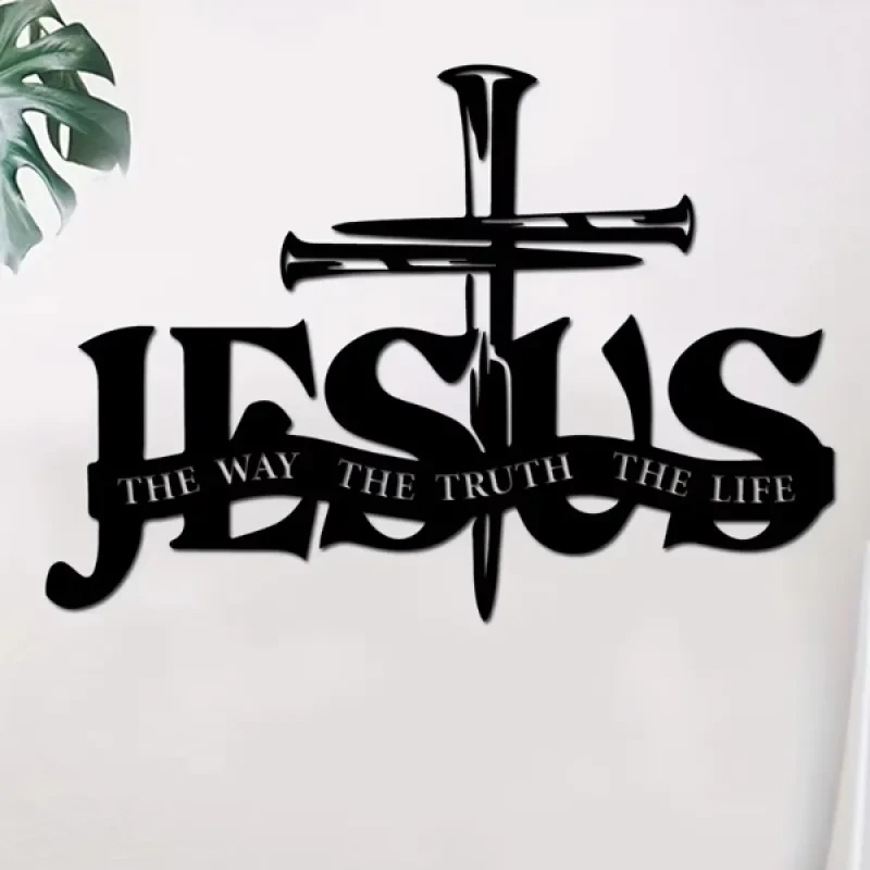 Jesus The Way The Truth The Life Metal Wall Art