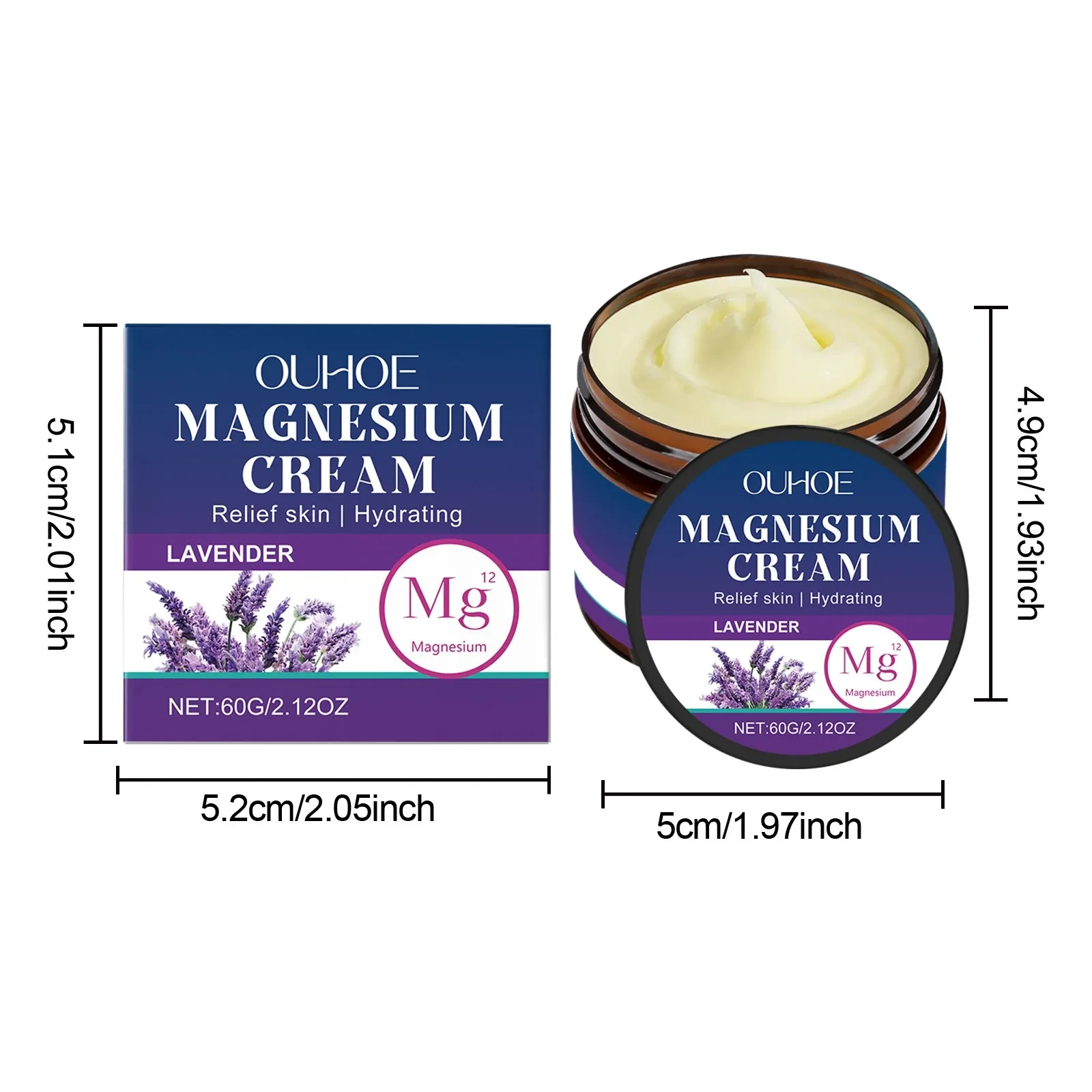 Magnesium Cream Lavender Relief Skin Hydrating Cream