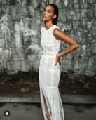 Women's Tassel Elegant Two-Piece Dress