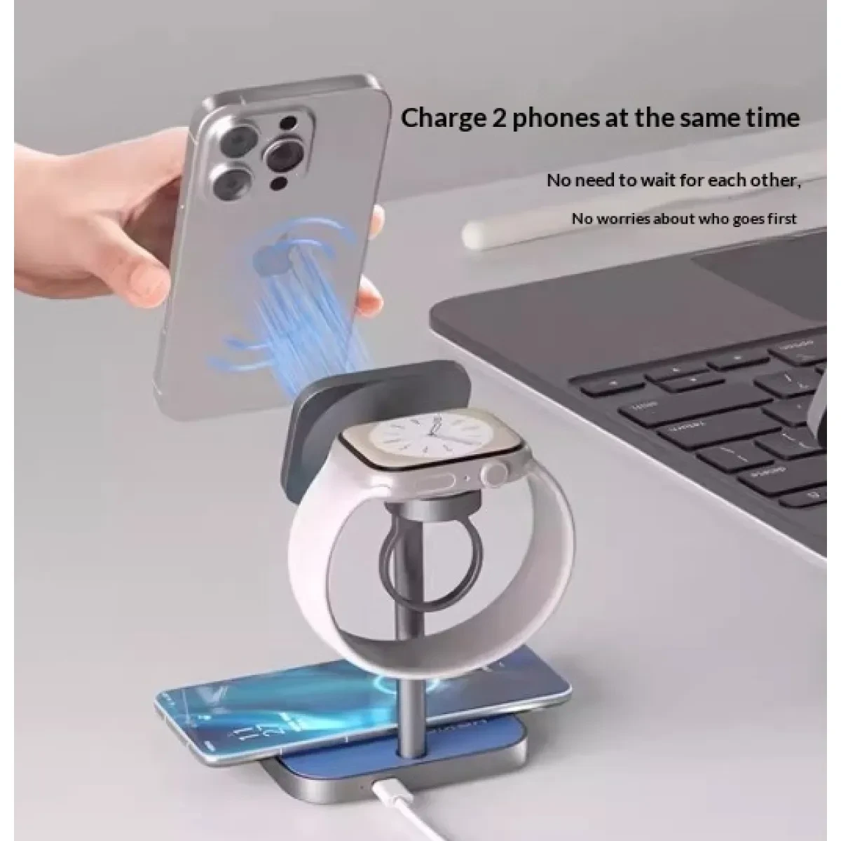 3-in-1 Basketball-Style Magnetic Wireless Charger