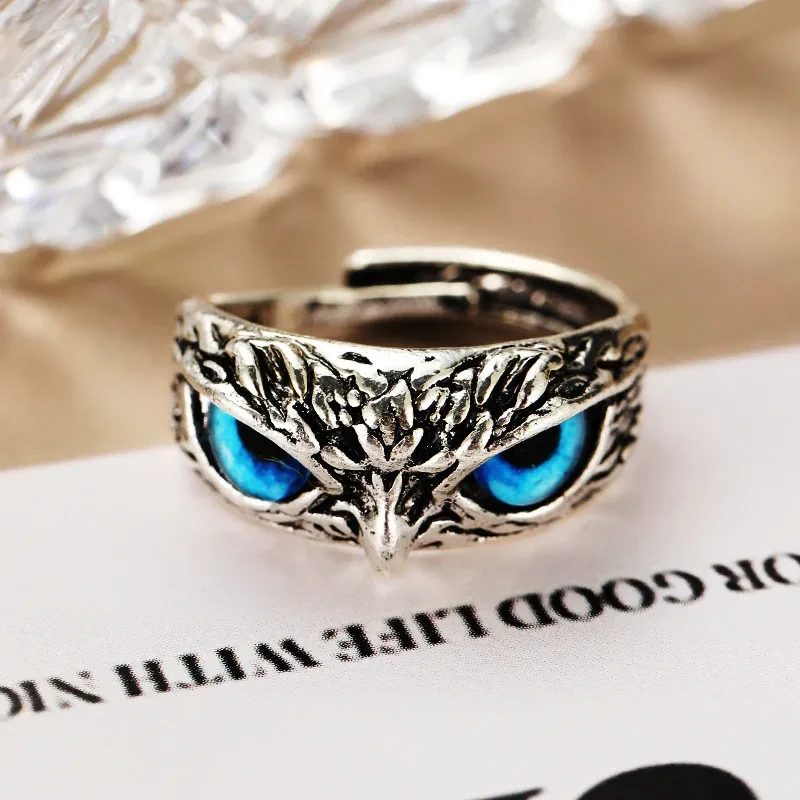 Adjustable Demon Eye Owl Ring