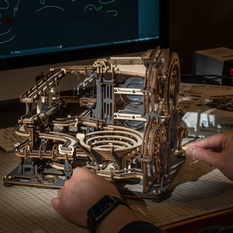 Marble Spaceport Marble Run 3D Wooden Puzzle LGC01