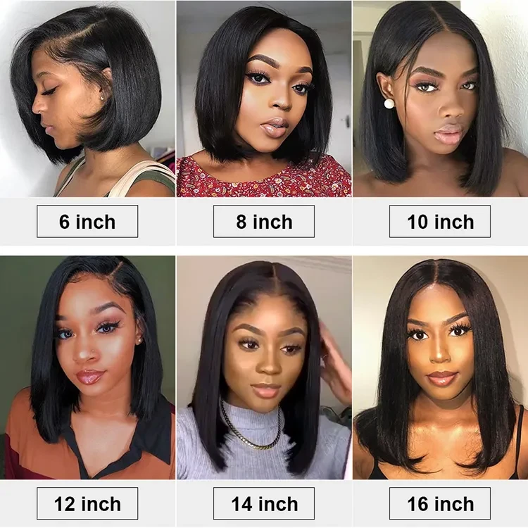 Bye Knots Yaki Straight Bob Wig Pre-Bleached Natural Looking Glueless Wig with Invisi Drawstring