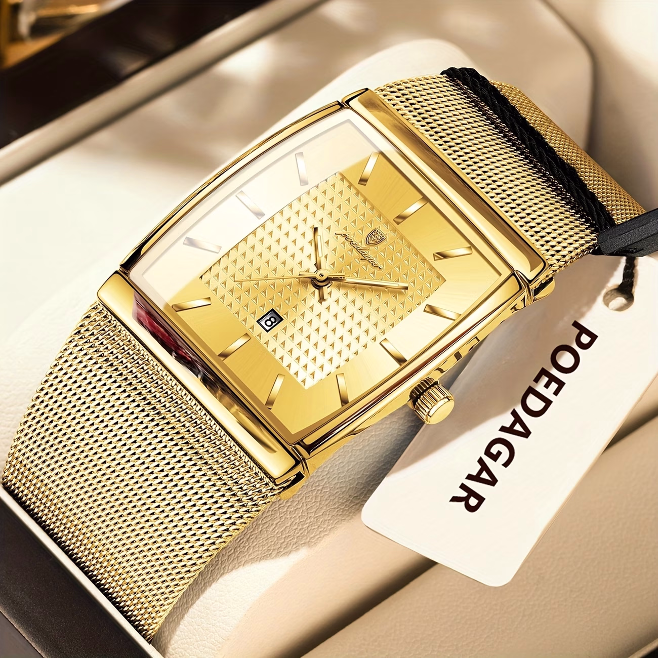 Luxury Gold Square Watch