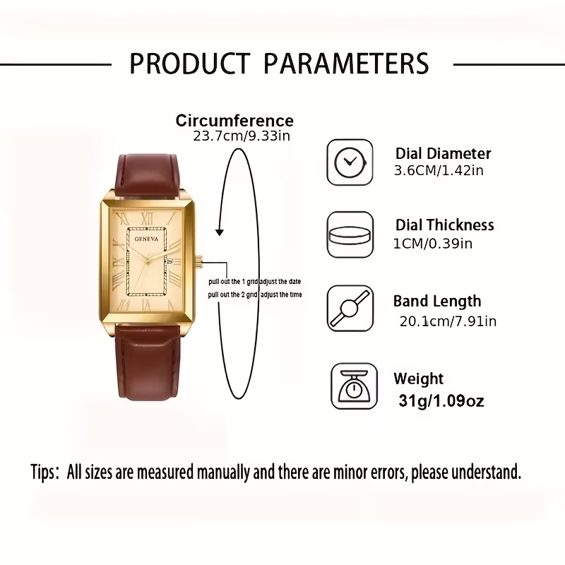 CAYON Square Quartz Watch