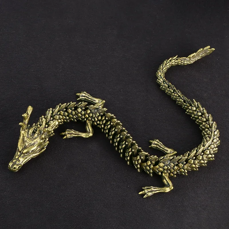 Handmade Gold Dragon with Movable Joints
