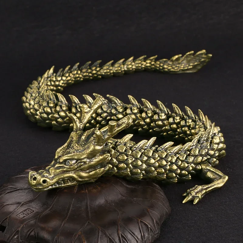 Handmade Gold Dragon with Movable Joints