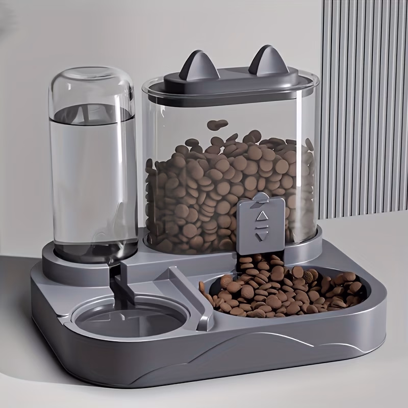 2-in-1 Large Capacity Automatic Cat Feeder and Waterer