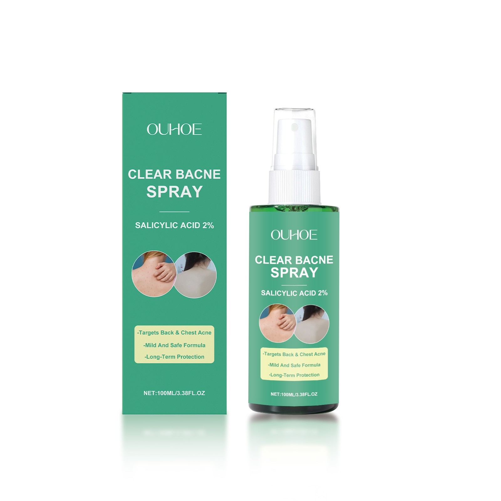OUHOE Clear Bacne Spray