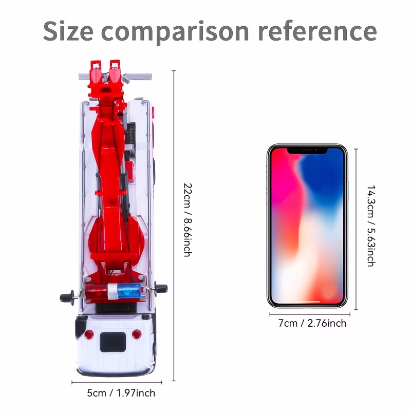 A Multifunctional Double-Hook Tow Truck Model Toy