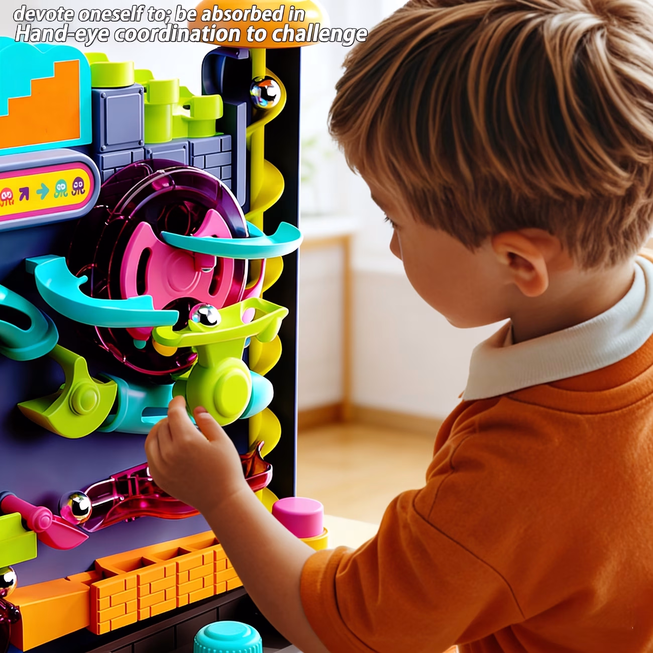 Interactive Marble Run Game Toy