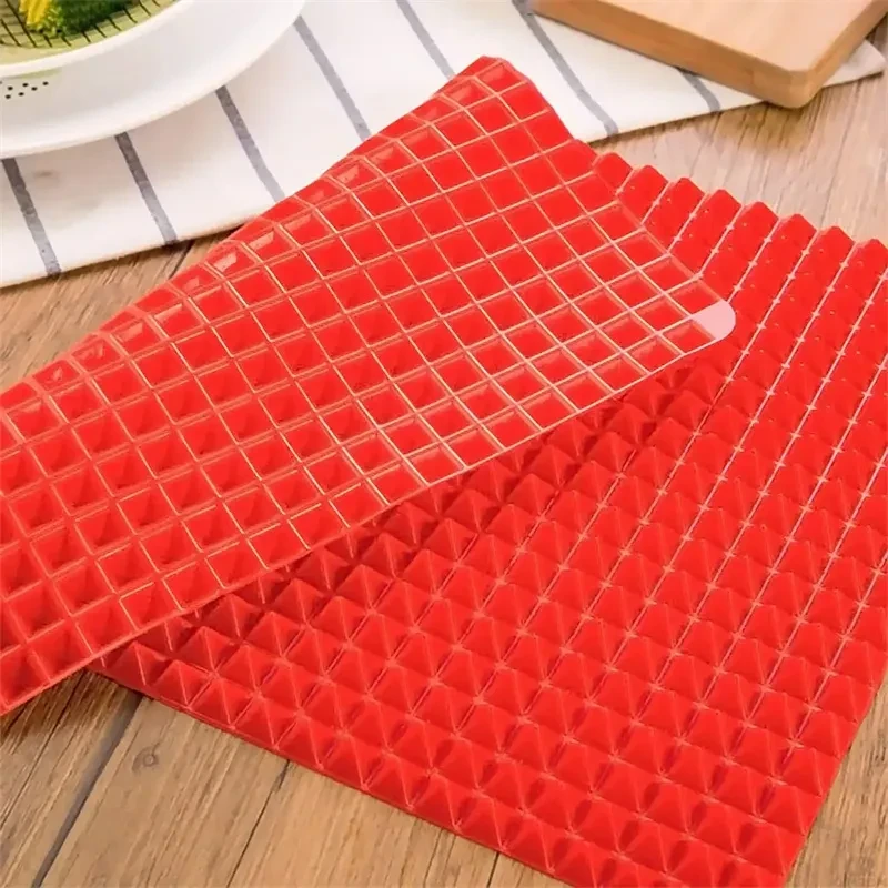 1pc Non-Stick Silicone Pyramid Cooking Mat for Baking