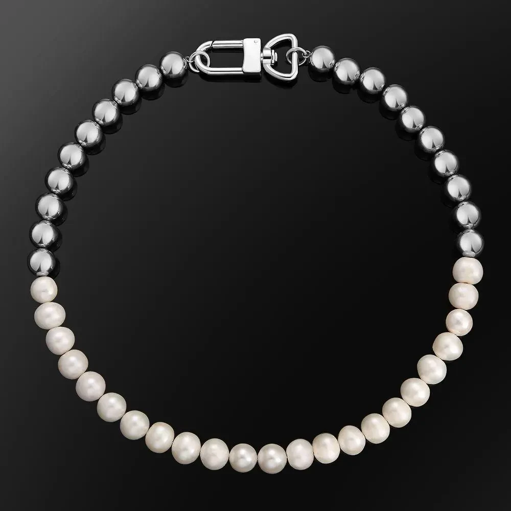 Imitation Beaded Pearl Choker Necklace