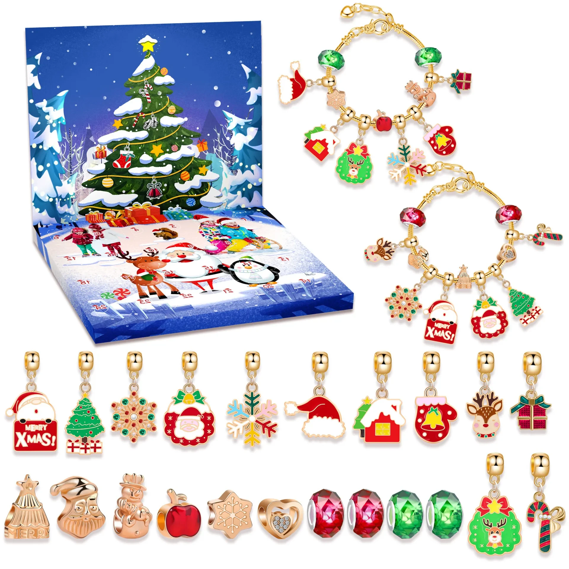 Christmas Countdown Calendar Jewelry Gift