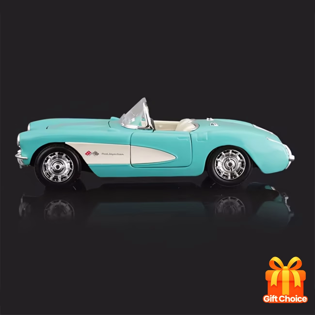 24 1957 for Chevrolet Corvette Green Convertible Alloy Roadster Model