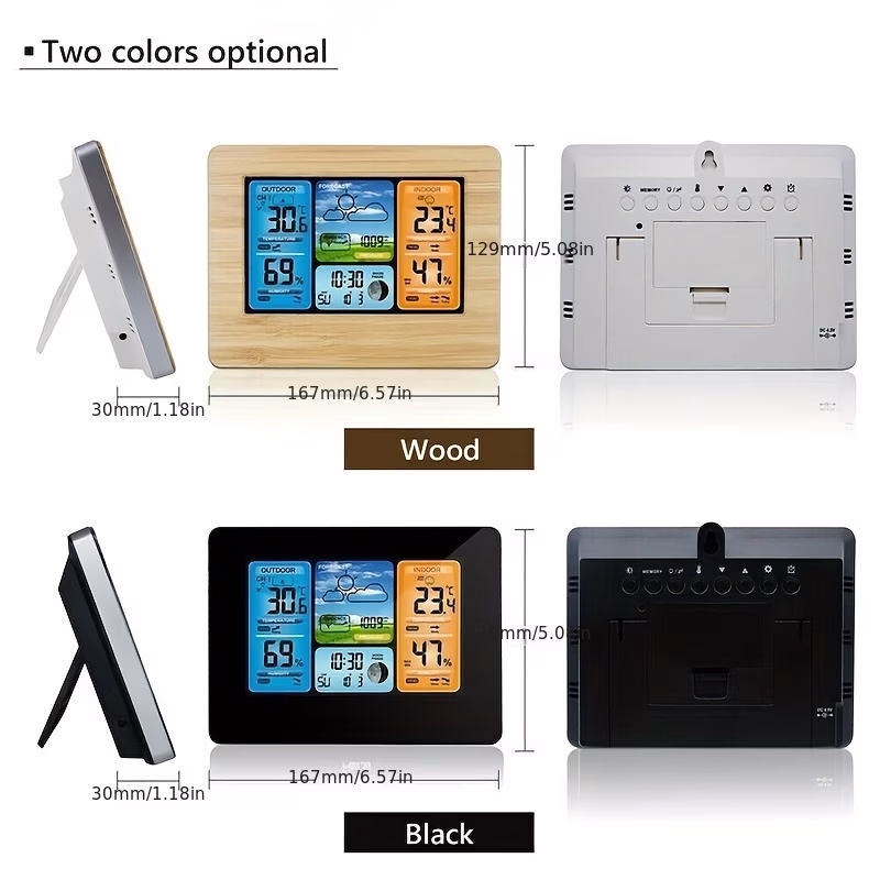 Digital Wireless LCD Weather Station Clock