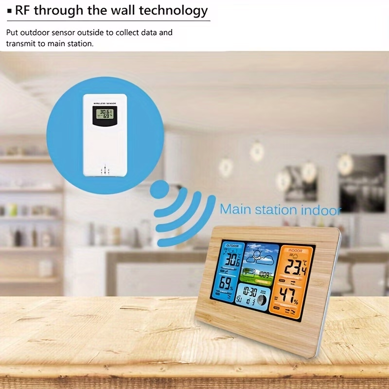 Digital Wireless LCD Weather Station Clock