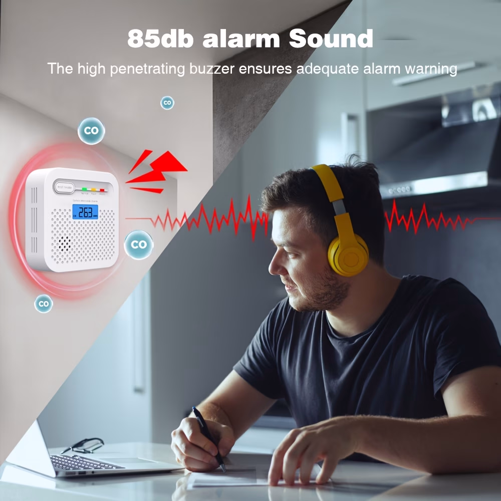 10-Year Smart Carbon Monoxide Alarm with TUYA Remote Monitoring