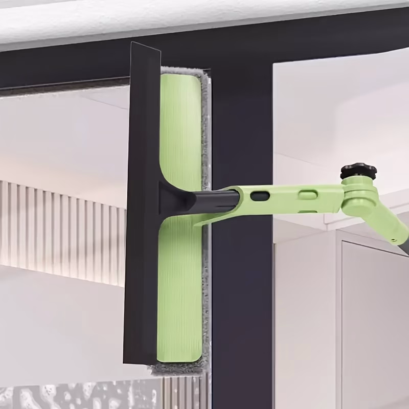 2-in-1 Dual-Sided Window and Floor Cleaning Brush Set with Telescopic Handle