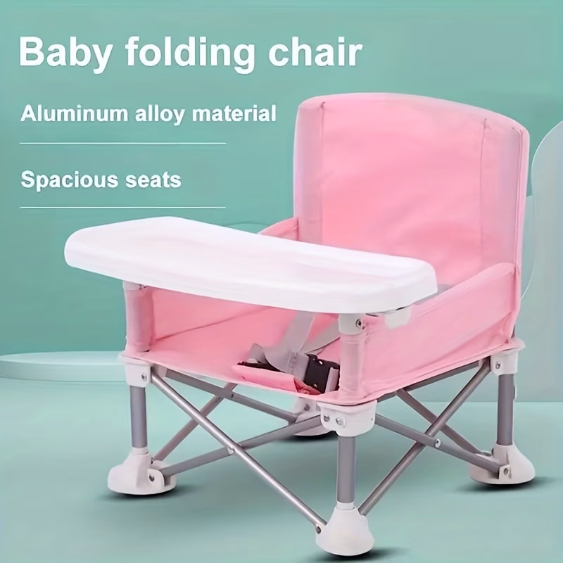 Portable Folding Dining Chair with a Removable Tray