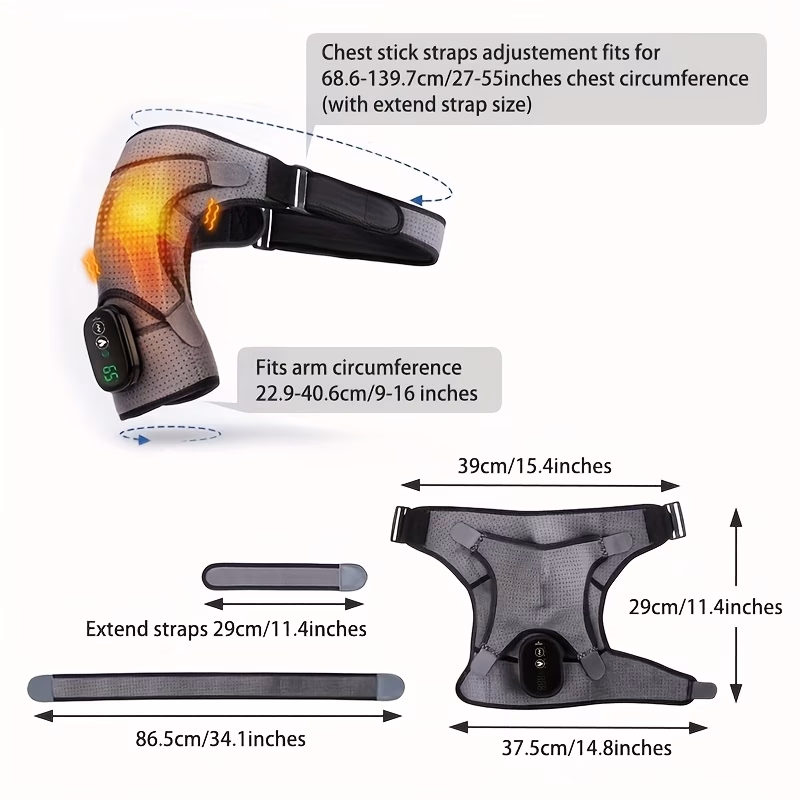 Heated Shoulder Massager - Portable Electric Massage