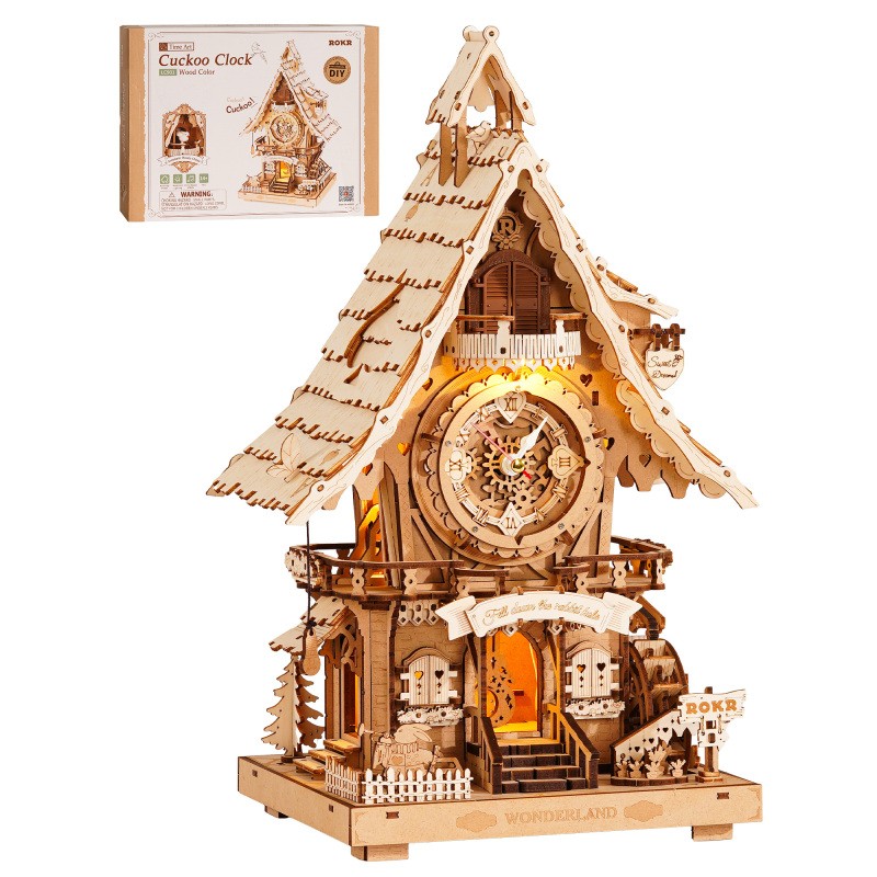 ROKR 3D Wooden Cuckoo Clock Puzzle