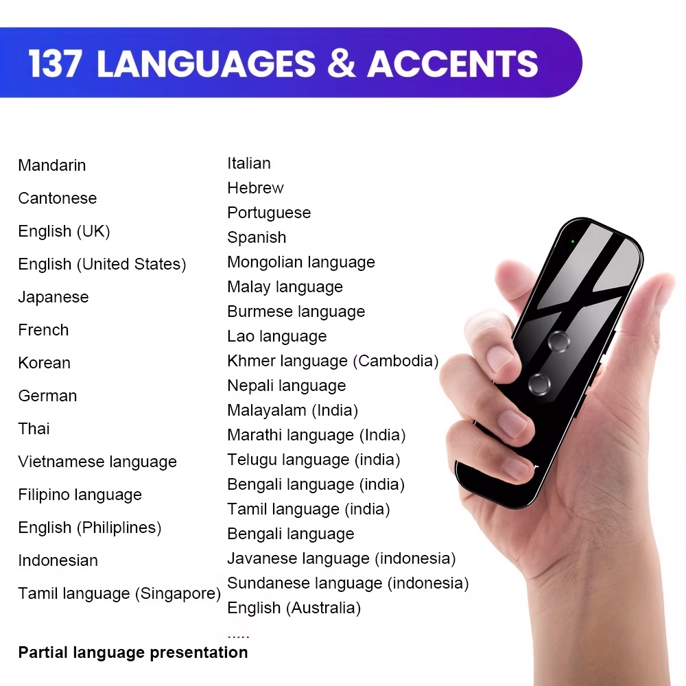 Compact Language Translation Gadget - Instant Two-Way Translator