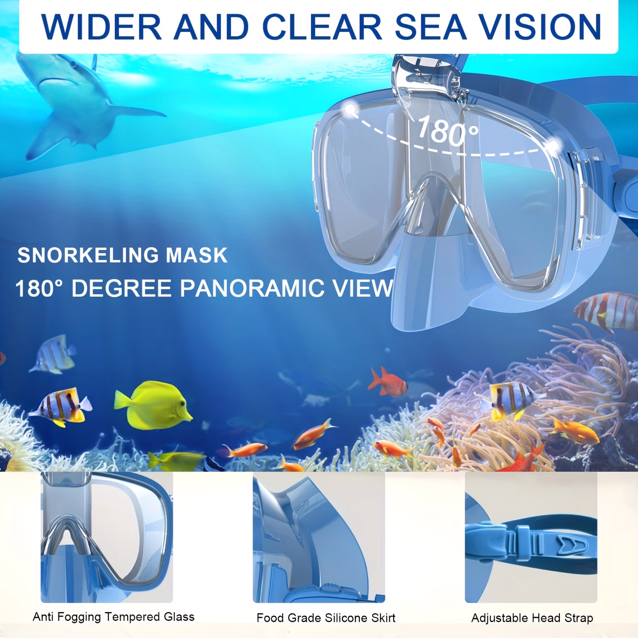 Single Snorkeling Mask with a Breathing Tube