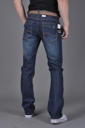 UrbanStride Straight-Cut Denim Trousers for Men