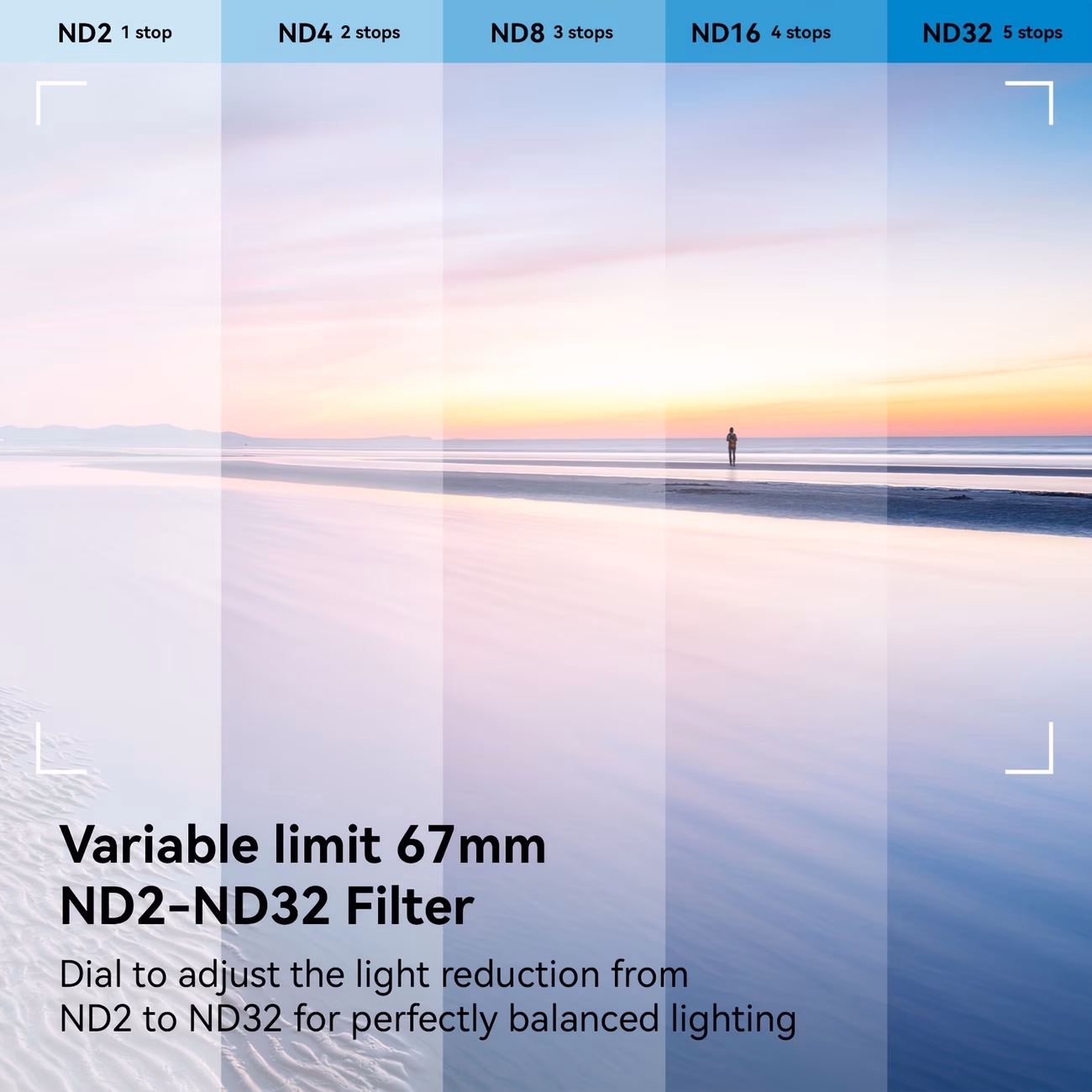 APEXEL 67mm Lens Filter& Phone Lens Filter Clip-On Variable ND Filter And CPL Filter Kit for Enhanced Photography