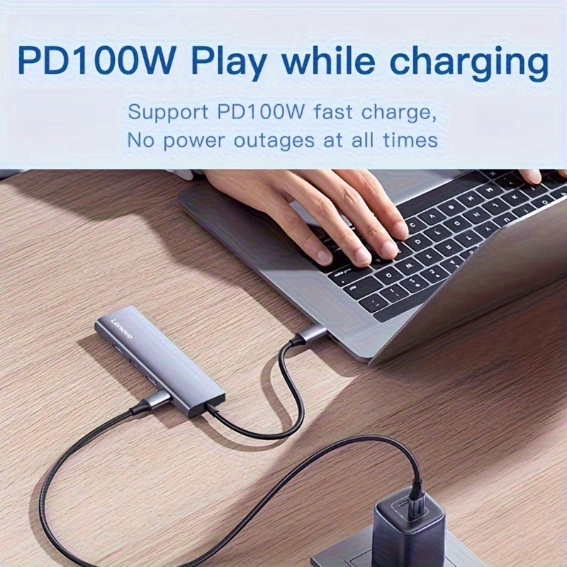 USB-C Hub, (5-in-1) Hub, 3 USB-A Data Ports