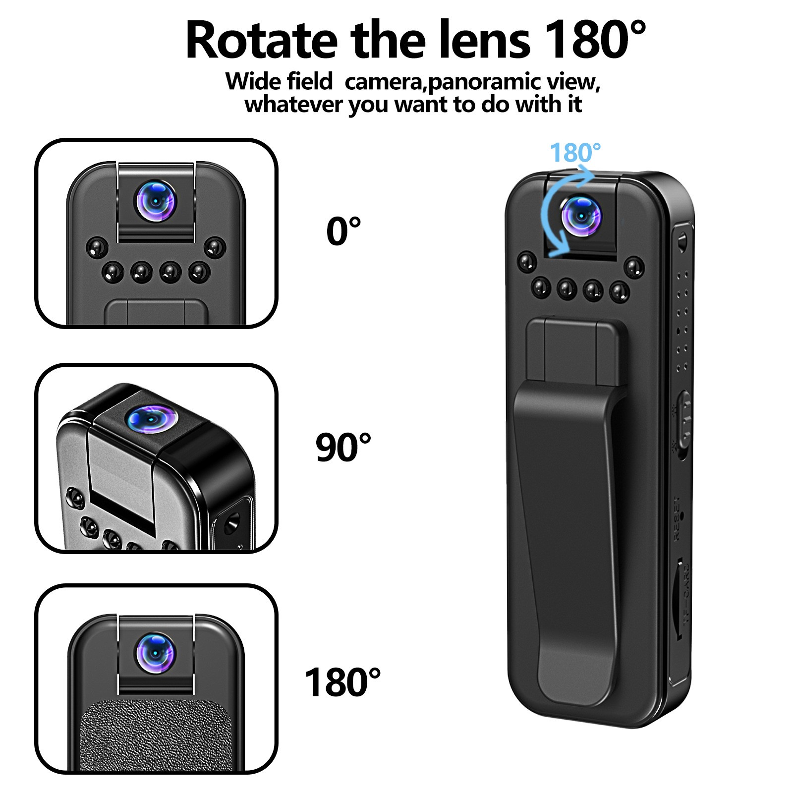 📷️HD 1080P Rechargeable Mini Body Camera With Night Vison&Rotating Lens📷️
