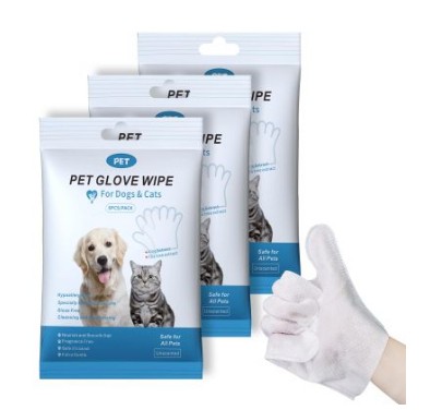 Deodorizing Pet Glove Wipes For Dogs（6Pcs