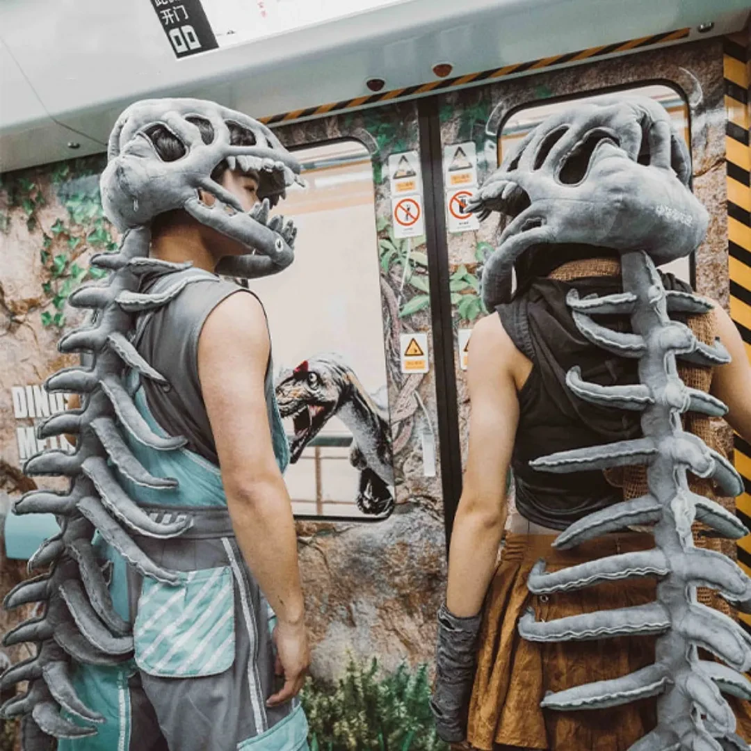 Realistic Dinosaur Skeleton Costume Set