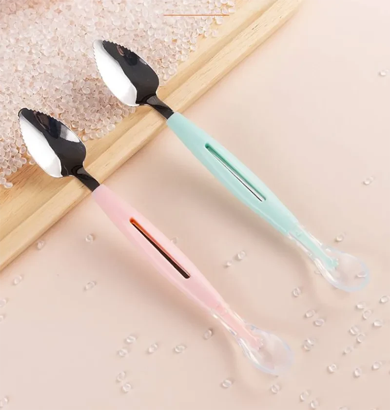 Double Head Baby Silicone Food Spoon