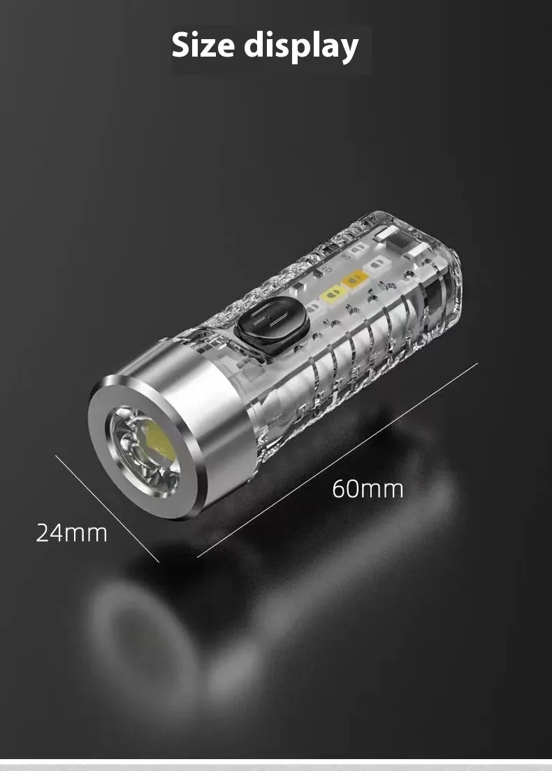 Rechargeable Mini Powerful Keychain Flashlight