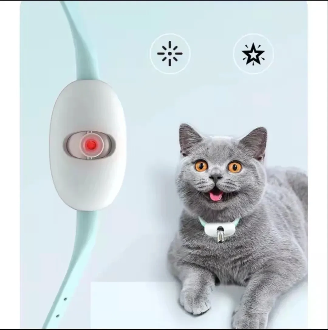 Adjustable Laser Teaser Collar for Cats
