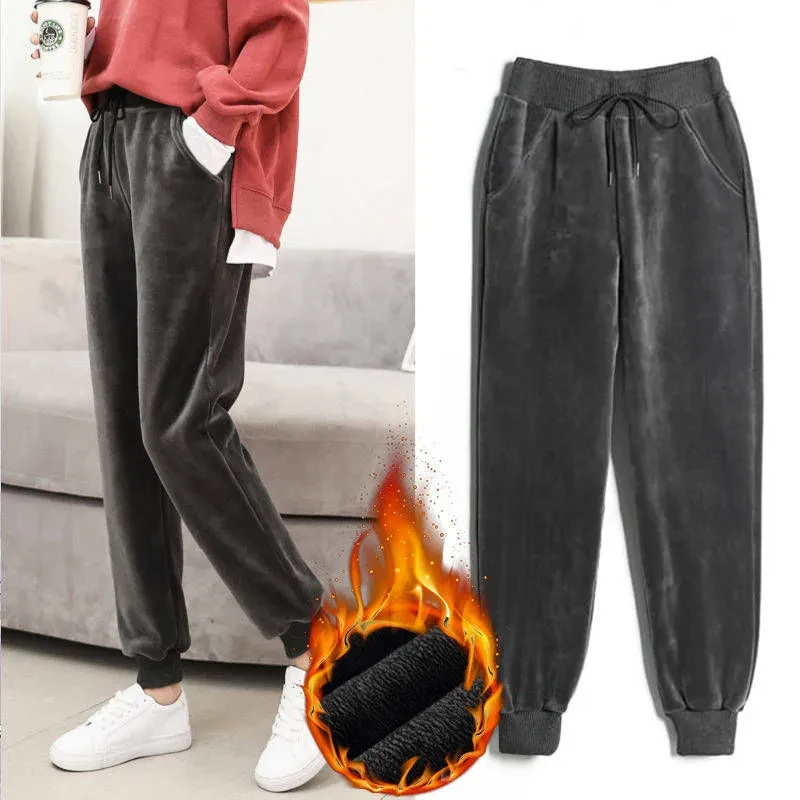 Women Composite Fleece-lined Thick Pants
